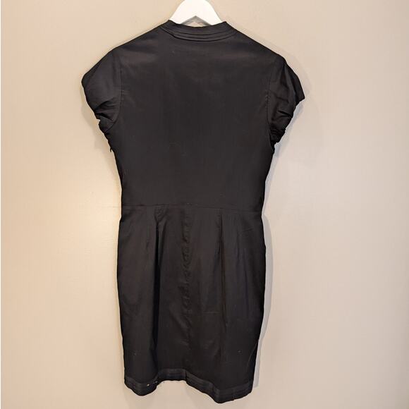 Ann Taylor Black Dress Pockets LBD Casual Office Brunch Church Festive - Size 8 - Picture 2 of 10